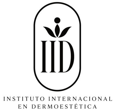 Instituto Internacional en Dermoestética: el monograma IID dentro de un cartucho, bajo un sol y una flor de loto